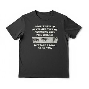 Phil Collin’s Funny Graphic Short Sleeve T-Shirt - Men’s 2XL